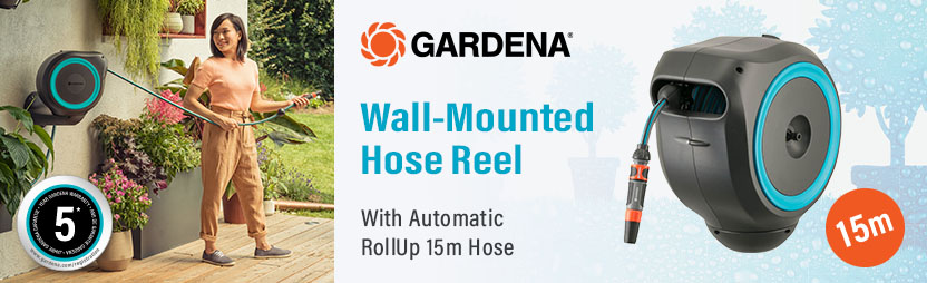 Gardena
Wall-Mounted Automatic RollUp
Hose Reel Gardena Wall-Mounted Automatic Narrow Hose RollUp Retractable Automatic Hose Reel 18600-20