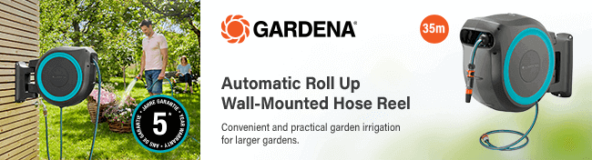 Gardena Wall Mounted Automatic Roll Up Hose Box Reel