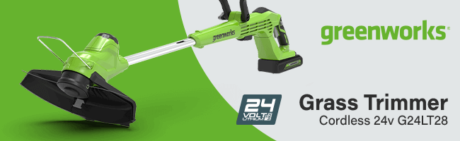 Greenworks G24LT28 24v Cordless Grass Trimmer 300mm Greenworks G24LT28 24v Cordless Grass Trimmer 300mm