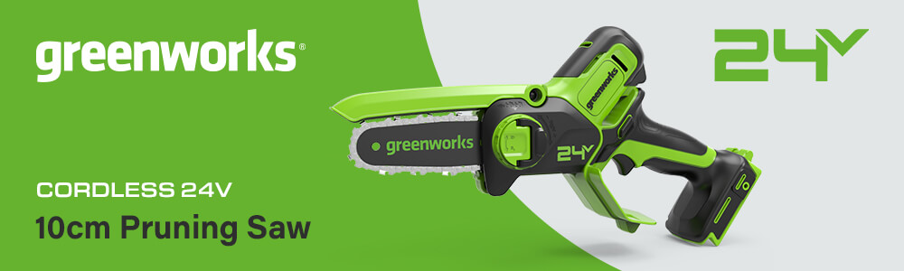 Greenworks G24MCS10 24v Cordless Tree Pruner 100mm