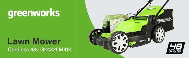 Greenworks G24X2LM41K 48v Cordless Rotary Lawnmower 410mm