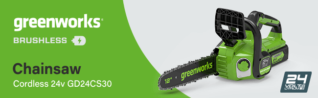 Greenworks 24v Cordless
Brushless Chainsaw 30cm
GD24CS30 Greenworks GD24CS30 24v Cordless Brushless Chainsaw 30cm