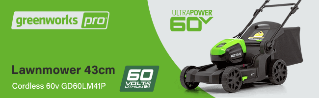 Greenworks GD60LM41P 60v Cordless Brushless Rotary Lawnmower 43cm