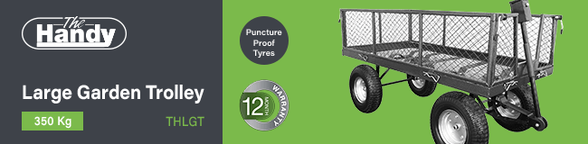 Handy THLGT Large Steel Garden Trolley with Punctureless Wheels Handy THLGT Large Steel Garden Trolley with Punctureless Wheels