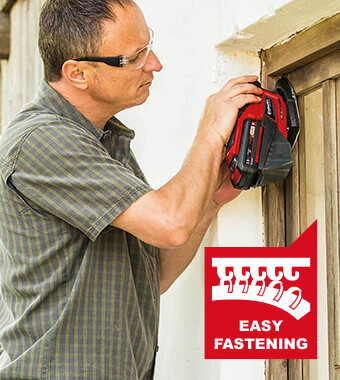 Hook & Loop fastening for quick change of sanding sheets Einhell TE-OS 18-150 Li Multi Sander