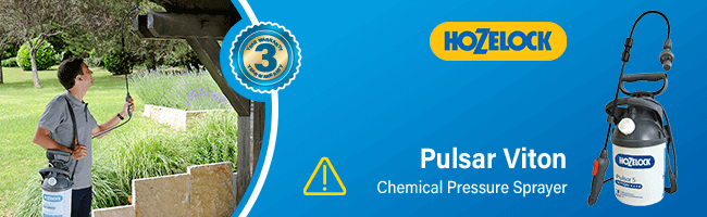 Hozelock Pulsar Viton
Chemical Liquid 5L Pressure Sprayer Hozelock 5310 Pulsar Viton Chemical Liquid Pressure Sprayer