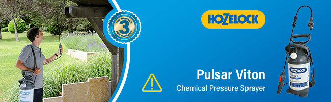Hozelock Pulsar Viton
Chemical Liquid 7L Pressure Sprayer Hozelock 5311 Pulsar Viton Chemical Liquid Pressure Sprayer