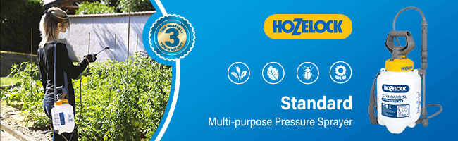 Hozelock Standard
5 Litre Pressure Sprayer Hozelock 4230 Standard Water Pressure Sprayer