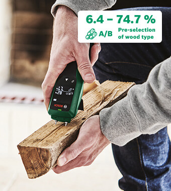 Bosch UniversalHumid Misuratore Di Umidità Per Legno - Con Selezione Gruppo Legno E LED Semaforo, Preciso E Facile - Foto 8