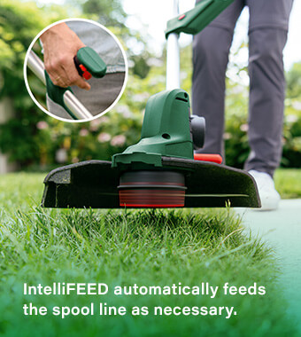 Bosch UNIVERSALGRASSCUT 18V-26 Grass Trimmer Edger IntelliFEED Automatic spool line