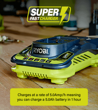 Ryobi RC18150 ONE+ 18v Cordless Super Fast Li-ion Battery Charger