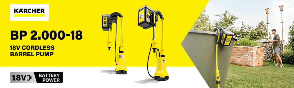 Karcher BP 2000
18v Cordless
Barrel Water Pump Karcher BP 2000 18v Cordless Barrel Water Pump