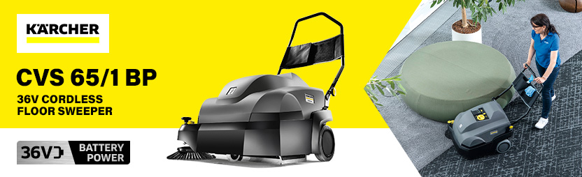 Karcher CVS 65/1 BP Professional 36v Cordless Floor Sweeper Karcher CVS 65/1 BP Professional 36v Cordless Floor Sweeper