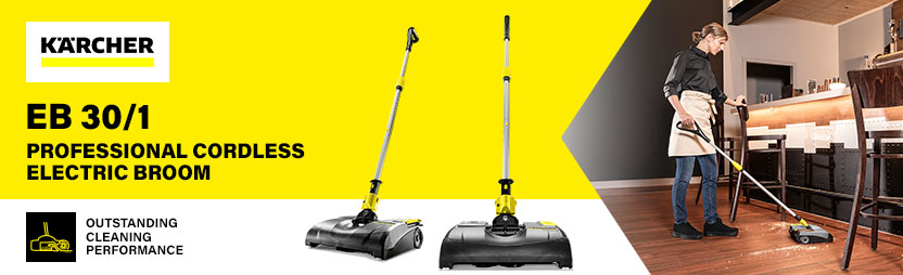 Karcher EB 30/1 — Professional Cordless Electric Broom Karcher EB 30/1 professional cordless electric broom for hard floors and carpets