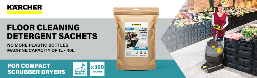 Karcher Floor Cleaning Detergent Sachets
for Compact Scrubber Dryers Karcher 95321610 Floor Cleaning Detergent Sachets Professional Compact Scrubber Dryers