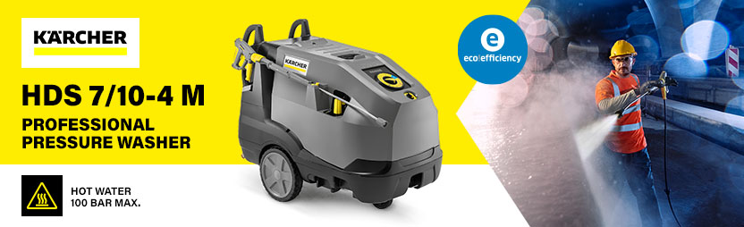 Karcher HDS 7/10-4 M professional hot water pressure washer, 100 bar, with eco!efficiency mode