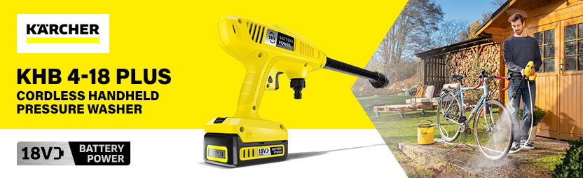 Karcher KHB 4-18 PLUS 18v Cordless Handheld Pressure Washer 21 Bar Karcher KHB 4-18 PLUS 18v Cordless Handheld Pressure Washer 21 Bar