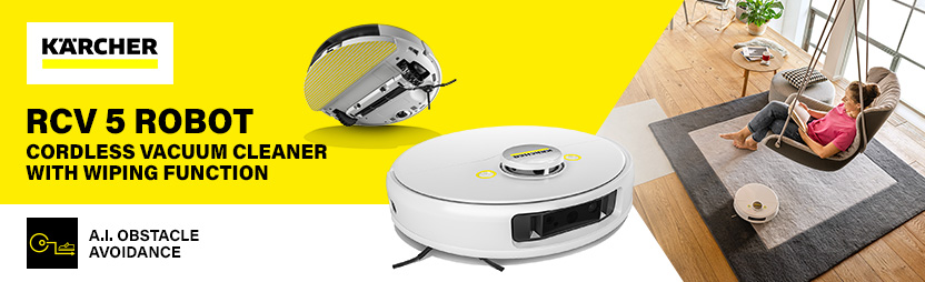 Karcher RCV 5 Cordless Robotic Camera Vacuum Cleaner and Mop Karcher RCV 5 Cordless Robotic Camera Vacuum Cleaner and Mop