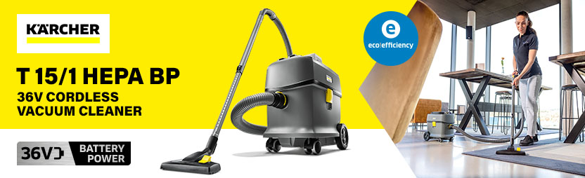 Karcher T 15/1 HEPA BP 36V cordless dry vacuum cleaner with eco!efficiency mode
