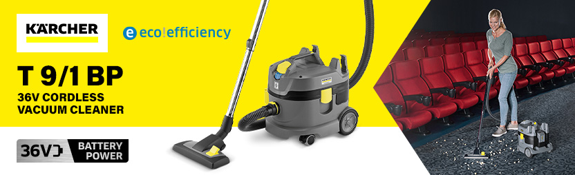 Karcher T 9/1 BP Professional 36v Cordless Vacuum Cleaner 9L Karcher T 9/1 BP eco!efficiency Professional 36v Cordless Vacuum Cleaner 9L