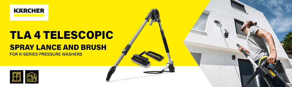 Karcher TLA 4
Telescopic Spray Lance + Facade Brush Bundle
For K-Series Pressure Washers Karcher TLA4 Telescopic Spray Lance Facade Brush Bundle K-Series Pressure Washers