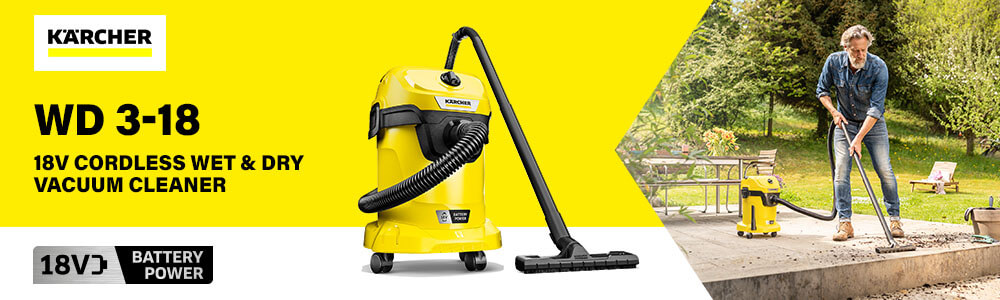 Karcher WD 3-18 18v Cordless
Wet and Dry Vacuum Cleaner Karcher WD 3-18 18v Cordless Wet Dry Vacuum Cleaner
