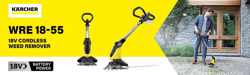 Karcher WRE 18-55
18v Cordless Patio
Weed Remover Karcher WRE 18-55 Cordless Patio Weed Remover