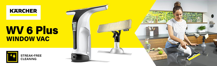Karcher WV 6 Plus window vac with accessories, streak-free cleaning for windows and smooth surfaces