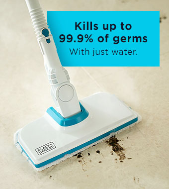 Kills up to 99.9% of germs. Black and Decker BHSMP2008 steam cleaning system