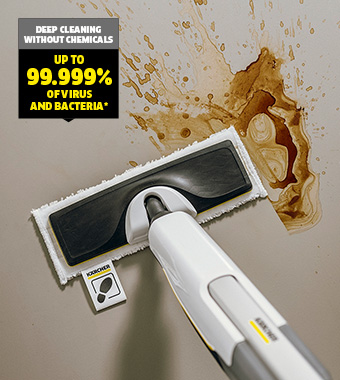 Makes cleaning hard floors effortless. Using the
power of super-heated steam to kill 99.99%* of
common household bacteria using just tap water. Karcher SC 2 Upright EasyFix Steam Mop Cleaner deep cleaning kill virus bacteria
