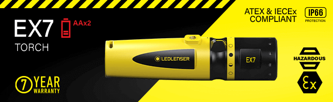 LED Lenser EX7 ATEX and IECEx LED Torch LEDLenser EX7 ATEX IECEx LED Torch