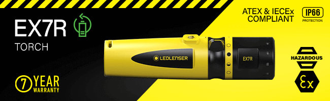 LED Lenser EX7R Rechargeable ATEX and IECEx LED Torch LEDLenser EX7R Rechargeable ATEX and IECEx LED Torch