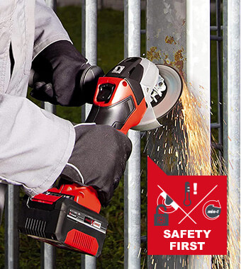 Lightest angle grinder of its class. Einhell TC-AG 18-115 Li Cordless Angle Grinder