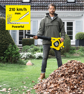 210 km/h Max. Air Speed Karcher LBL 2 18v Cordless Garden Leaf Blower Air Speed