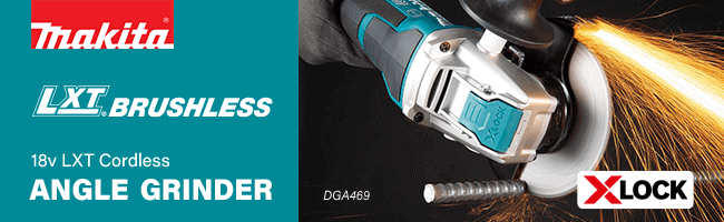 Makita DGA469 18v LXT Cordless XLock Brushless Angle Grinder