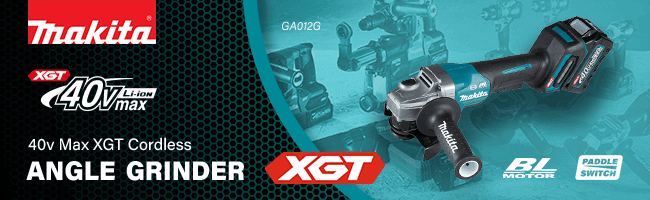 Makita
40v Max XGT Brushless
Angle Grinder 115mm
GA012G Makita GA012G 40vMax XGT Cordless Brushless Angle Grinder