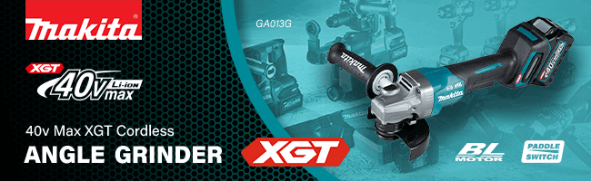 Makita
40v Max XGT Brushless
Angle Grinder 125mm
GA013G Makita GA013G 40vMax XGT Cordless Brushless Angle Grinder