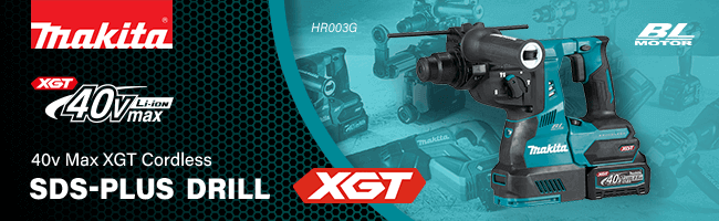 Makita
40v Max XGT Brushless
SDS-Plus Rotary Hammer Drill
HR003G Makita HR003G 40vMax XGT Cordless Brushless SDSPlus Rotary Hammer Drill