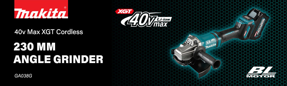 Makita GA038G
40v Max XGT Cordless
Brushless Angle Grinder 230mm Makita GA038G 40v Max XGT Cordless Brushless Angle Grinder 230mm