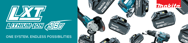 Makita LXT 18v Lithium-ion Cordess System
One System. Endless Possibilities Makita 18v LXT Battery System