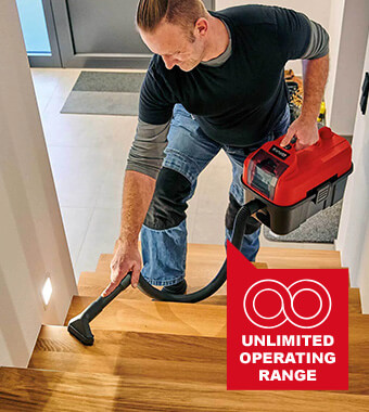 Cordless Unlimited Operating Range Einhell TE-VC 18-10 Li Mini Wet Dry Vaccuum Cleaner blowing function multifunctional multipurpose