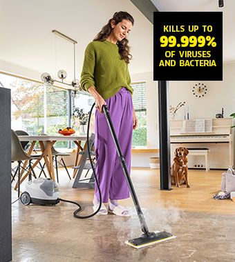 Karcher SC 4 EASYFIX Multi-Functional Steam Cleaner — Kills 99.999% of Viruses & Bacteria Karcher SC 4 EASYFIX Steam Cleaner Multi-Functional killing 99.999% of viruses and bacteria