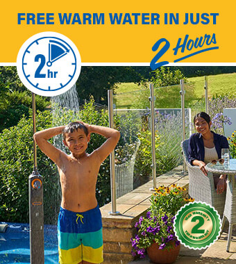 Free warm water in just 2 hours! Hozelock 100-100-213 Outdoor Leisure Activity Solar Shower