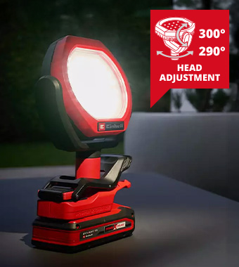 Compact, portable cordless lamp for indoor and outdoor use. Einhell GC-OL 18/1500 Li 18v Compact Work Light