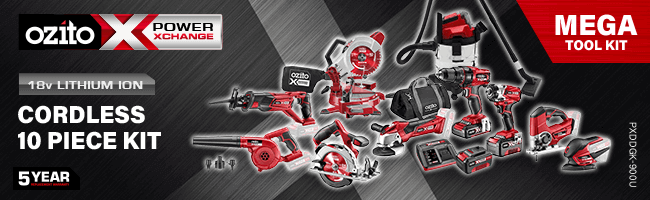 Ozito PXDDGK900U 18v Cordless Mega Power Tool Kit