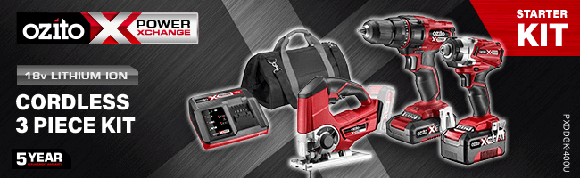 Ozito PXDDGK400U 18v Cordless Power Tool Kit
