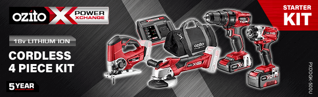 Ozito PXDDGK500U 18v Cordless Power Tool Kit