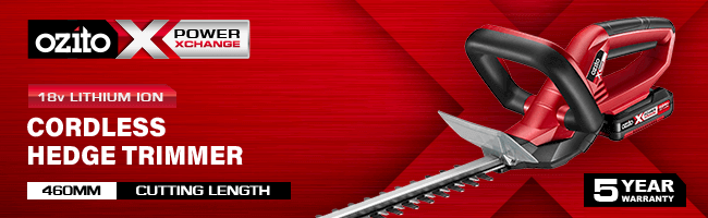 ozito battery hedge trimmer