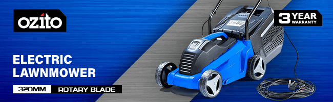 Ozito XLM-1032U Rotary Lawnmower 320mm Ozito XLM-1032U Rotary Lawnmower 320mm