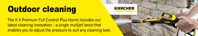 Outdoor cleaning
The K 5 Premium Full Control Plus Home includes our latest
cleaning innovation - a single multijet lance that enables you to adjust
the pressure to suit any cleaning task. Karcher K5 Premium Full Control Plus Home Pressure Washer